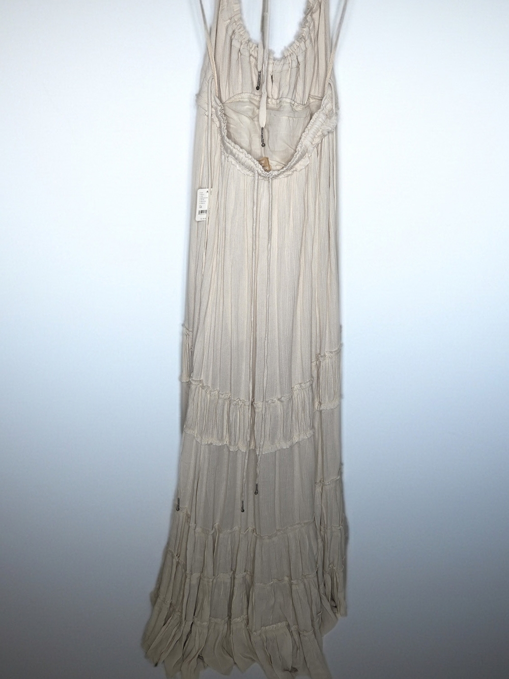 NWT Free People Burst Of Bliss Maxi Dress Cream Boho Flowy, Romantic Tiered  XS - Picture 8 of 14